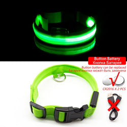 USB Charging Led Dog Collar Anti-Lost/Avoid Car Accident Collar For Dogs Puppies Dog Collars Leads LED Supplies Pet Products